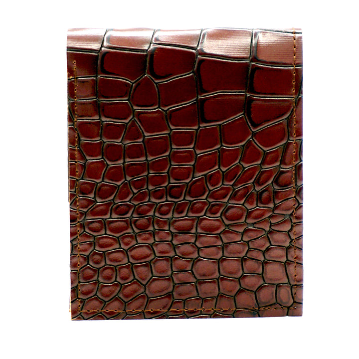 Crocodile Pattern Bifold with Multiple Card Slots - Levo