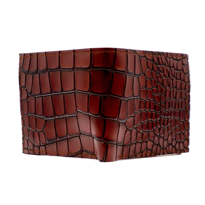 Crocodile Pattern Bifold with Multiple Card Slots - Levo