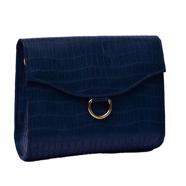 Elegant Croc-Textured Women's Handbag - Levo