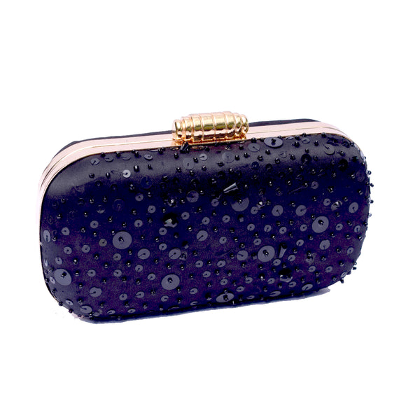 Luxury Black Sequin Women's Clutch - Levo